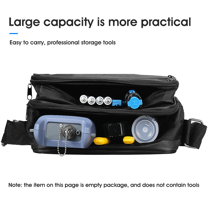 Fiber Optic Tool Empty Bag Fiber Optic Power Meter Cable Cutter FTTH Tool Kit 25*12*20cm Fiber Optic Tool Kit