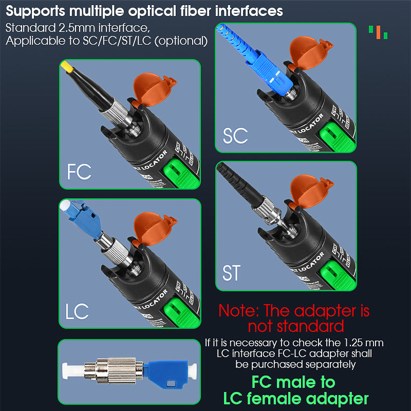 COMPTYCO Fiber Optic Equipment Fibra Optica Red Laser Source Pen VFL Optical Fiber Laser Test Pen 30mw/30km Visual Fault