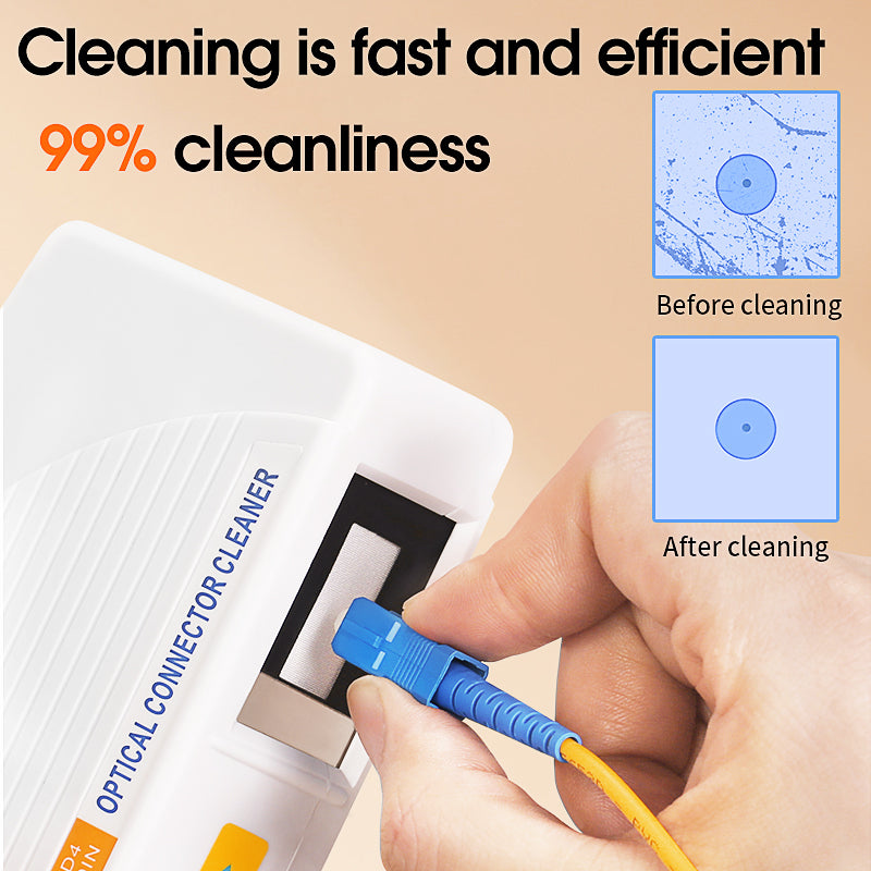 COMPTYCO AUA-550 White Cable Cleaning Tool 550 Times SC FC ST LC Connector Cleaner Fiber Optic Cleaning Box Fiber Optic 