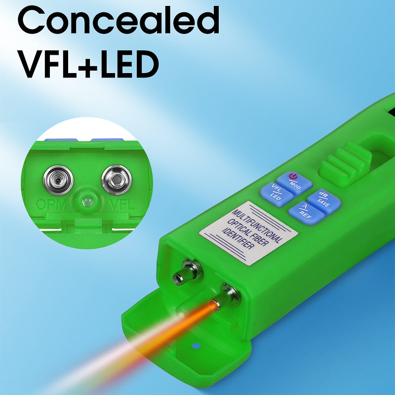 COMPTYCO MINI Charging Type Live Detector Identifier OFI+OPM+30mw VFL+LED 4 in 1 Tester SM MM Fiber Cable Optic Fiber Id