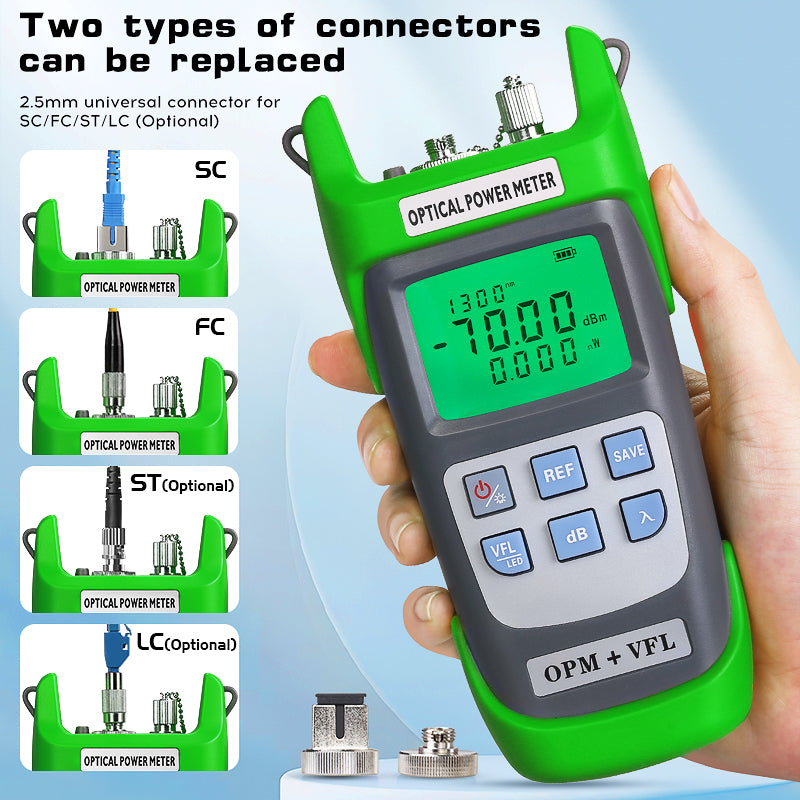 COMPTYCO High Precision Optical Multi Meter 3 in 1 OPM+VFL+LED Fiber Optic Equipment Visual Fault Locator Optical Power 