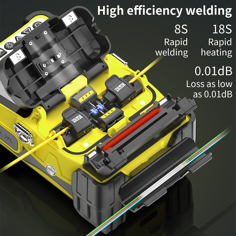 COMPTYCO Hot Sale AUA-15F Fiber Optic Splicing Machine with OPM VFL Fast Splice 6 Motors FTTH 8/18s Optical Fiber Fusion