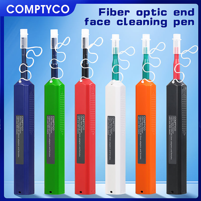 Factory LC/SC/FC/ST One-Click Cleaner Tool 1.25mm and 2.5mm Fiber Optic Cleaning Pen 800+ Cleans Fiber Optic Cleaner