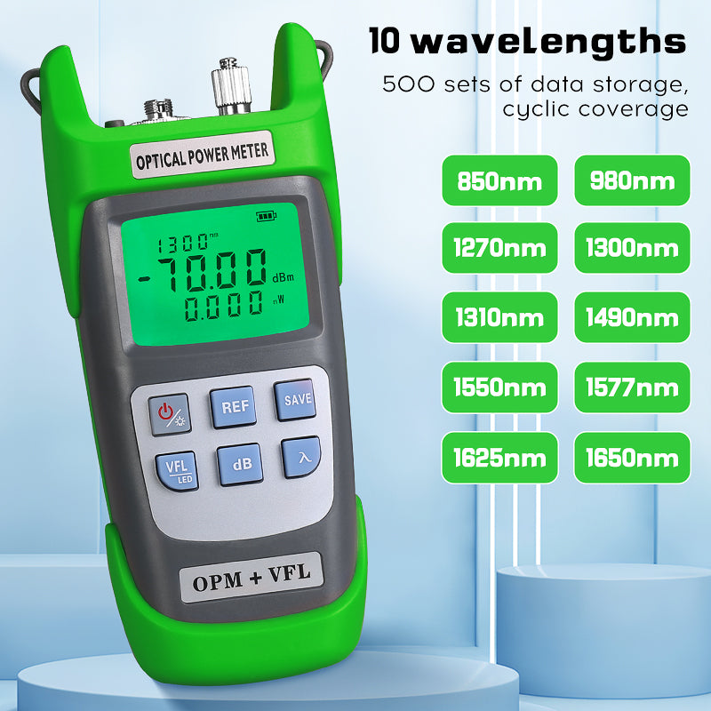 COMPTYCO High Precision Optical Multi Meter 3 in 1 OPM+VFL+LED Fiber Optic Equipment Visual Fault Locator Optical Power 