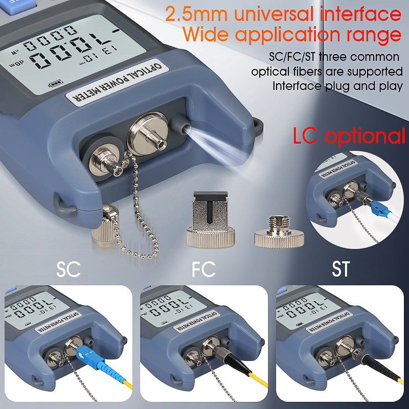 COMPTYCO High Precision Optical Multi Meter 3 in 1 OPM+VFL+LED Light 10 Wavelengths Visual Fault Locator Optical Power M