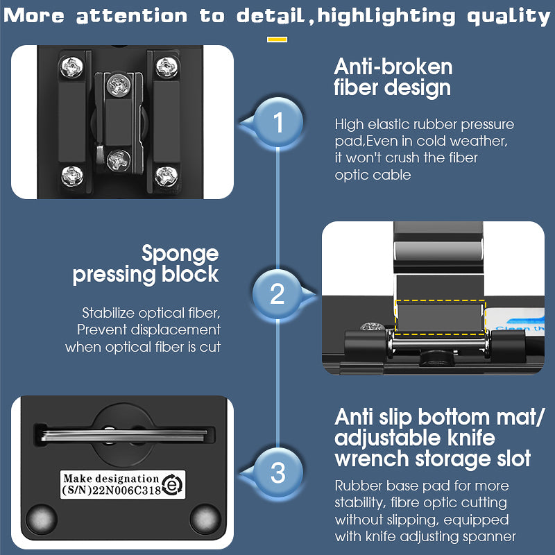 COMPTYCO Fiber Small Type Cutter High Quality Optic High Precision Hot Melt S-08 Fiber Optical Cutting Tool Fiber Cleave