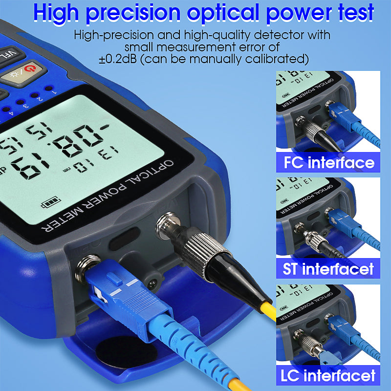 COMPTYCO Optical Multi Meter OPM+VFL+LED+RJ45 Tester Function Visual Fault Locator FC/SC/ST Dry Battery Mini Optical Pow