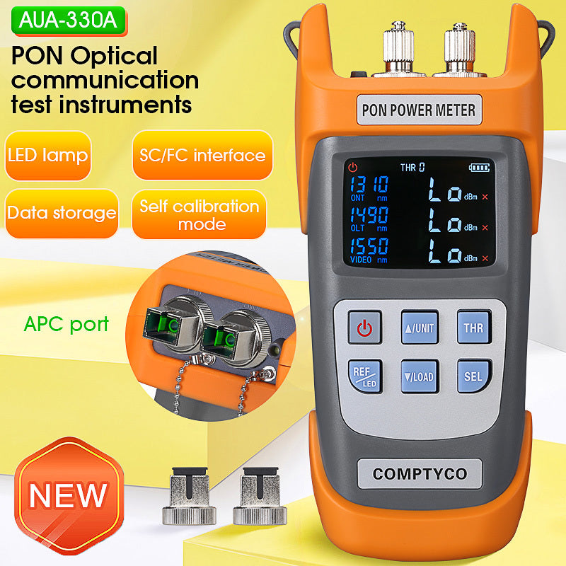 COMPTYCO AUA-330U/A SC/FC/UPC/APC FTTH Tester Network Detection Online test ONT/OLT 1310/1490/1550nm PON Optical Power M