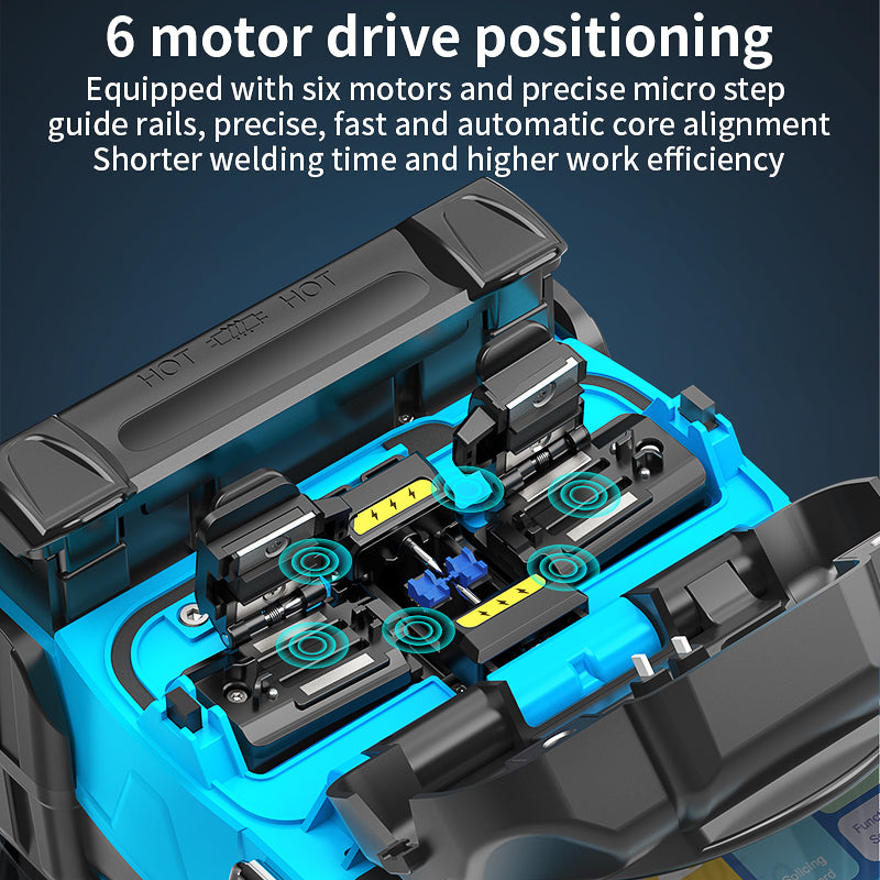 COMPTYCO L-70C Mini Optical Fiber Splicing Machine with OPM/VFL Fiber Optic Equipment 6 Motors Fiber Optic Fusion Splice
