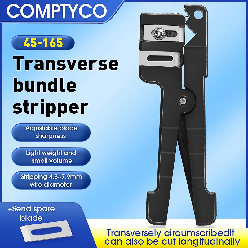 COMPTYCO 45-165 Coaxial Cable Stripper 4.8-7.9mm Optical Cable Slitter Wire Stripper Fiber Optic Splitter Stripper