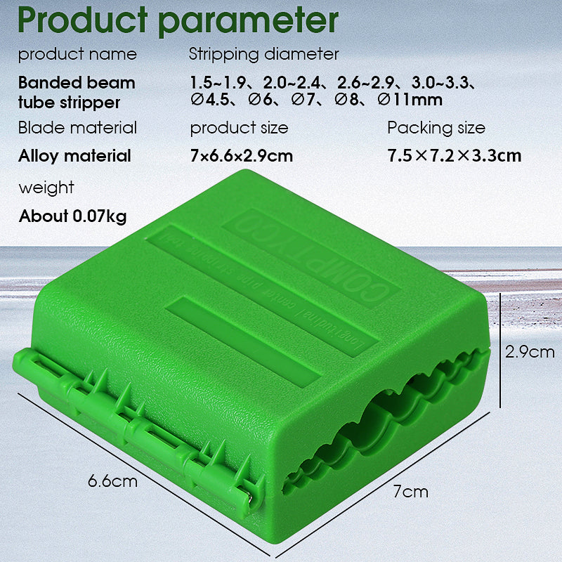 COMPTYCO FTTH Fiber Tool Loose Tube Slitter AUA-09 Ribbon Longitudinal 2-in-1 Leather Wire Stripper 1.5-11mm Fiber Strip