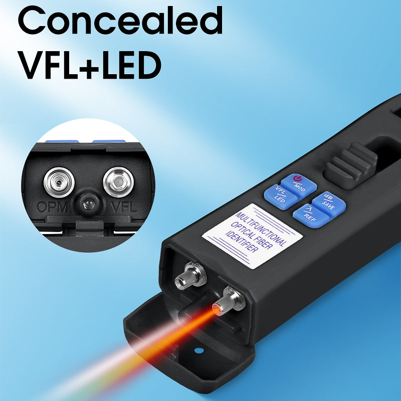 COMPTYCO MINI Charging Type Live Detector Identifier OFI+OPM+30mw VFL+LED Tester 800-1700nm SM MM Black Optic Fiber Iden