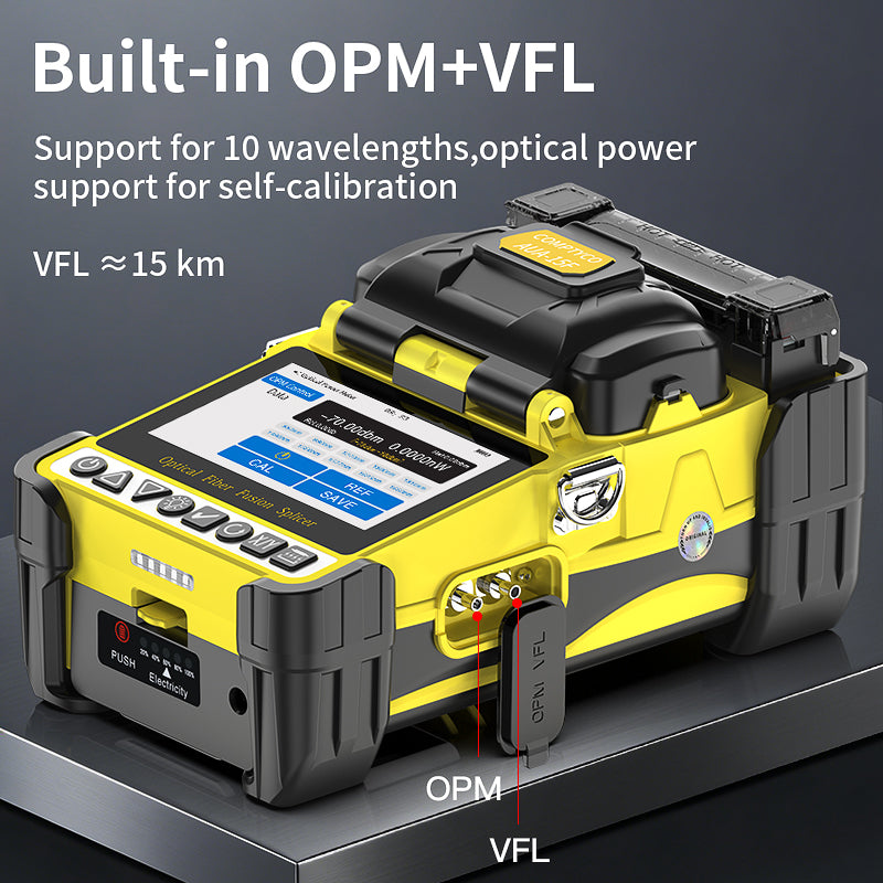 COMPTYCO Hot Sale AUA-15F Fiber Optic Splicing Machine with OPM VFL Fast Splice 6 Motors FTTH 8/18s Optical Fiber Fusion