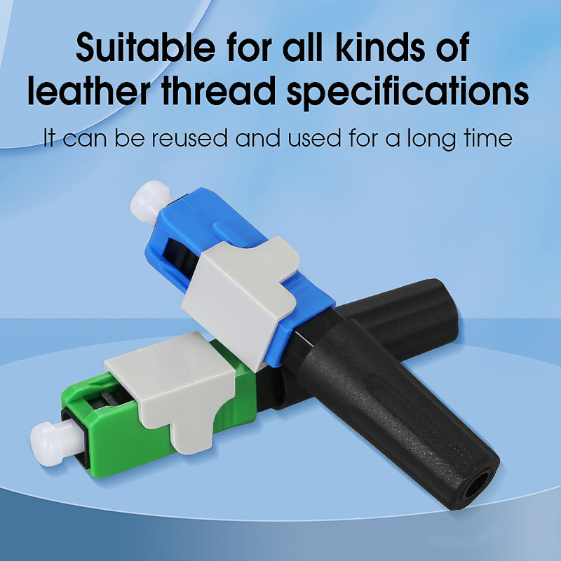 High Quality FTTH Click Connectors SC/UPC SC/APC Fiber Cable Skin Cold Splicing Device Single Mode Fiber Optic Quick Con
