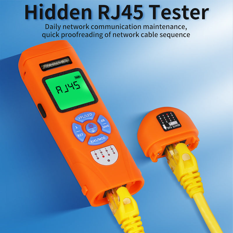 COMPTYCO Rechargeable Optical Multi Meter OPM+VFL+RJ45+LED AUA-C70/C50 Optical Fiber Tester 10 Wavelengths Optical Power