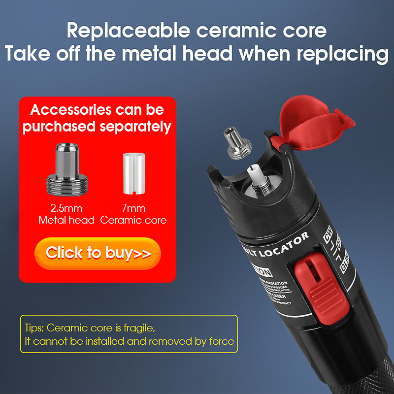 COMPTYCO AUA-50mw 50km Fiber Optic Testing Pen 650nm Laser Pen Breakpoint Detector 2.5mm SC/FC/ST VFL Visual Fault Locat