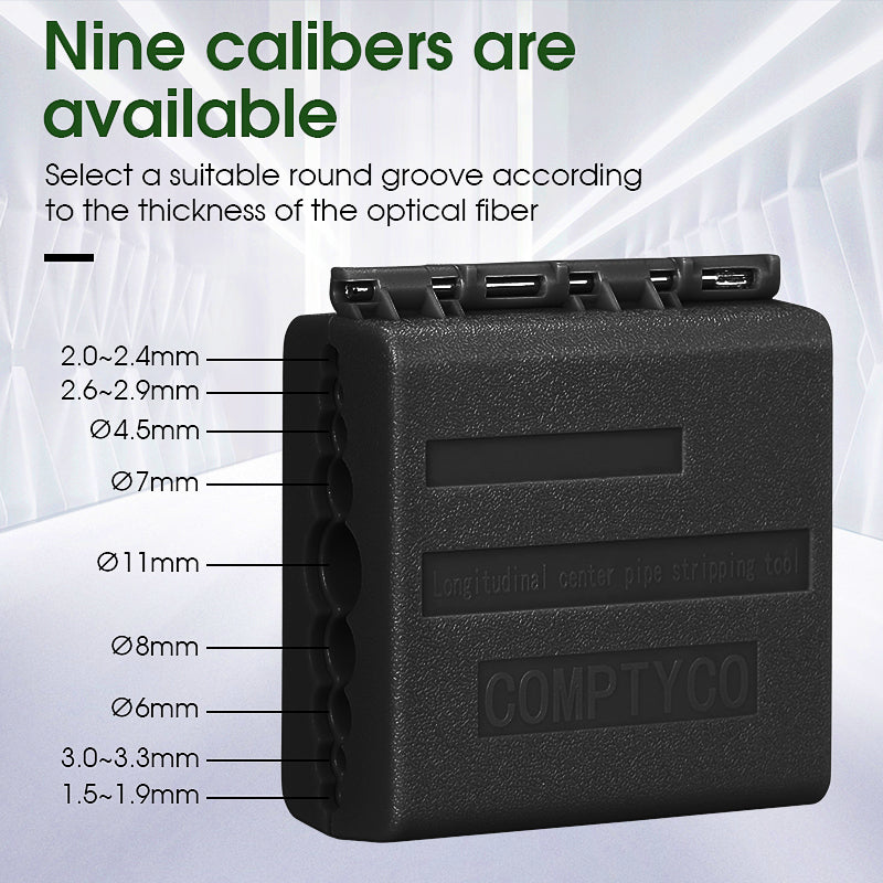 COMPTYCO FTTH Fiber Tool Loose Tube Slitter AUA-09 Ribbon Longitudinal 2-in-1 Cable Jacket Stripper 1.5-11mm Fiber Strip