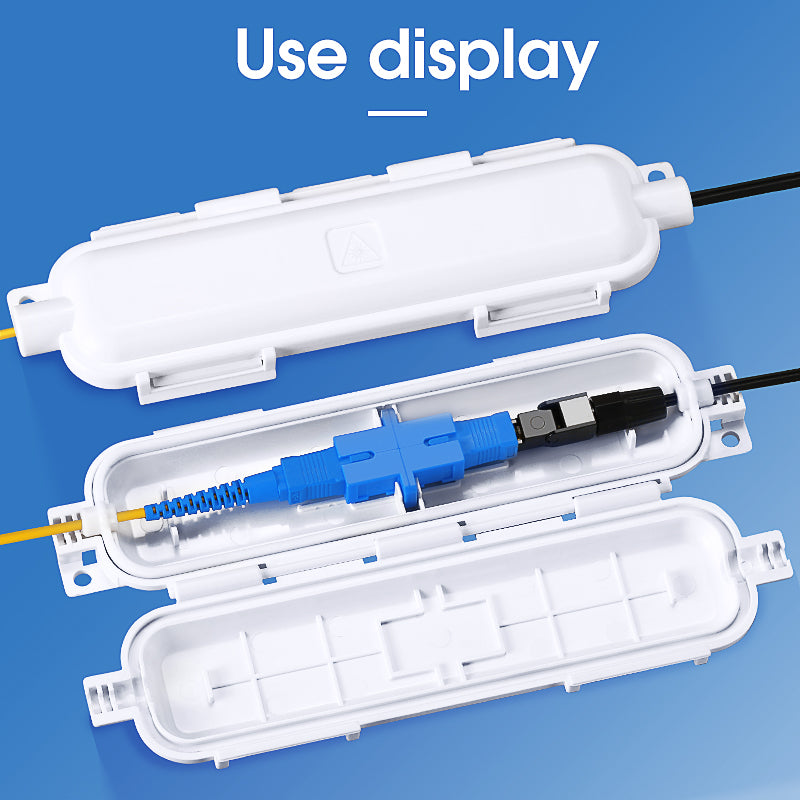 COMPTYCO Outdoor Drop Optical Fiber Cable Water Resistant Optical Fiber Jointer Box Used for FTTH ABS Fiber Optic protec