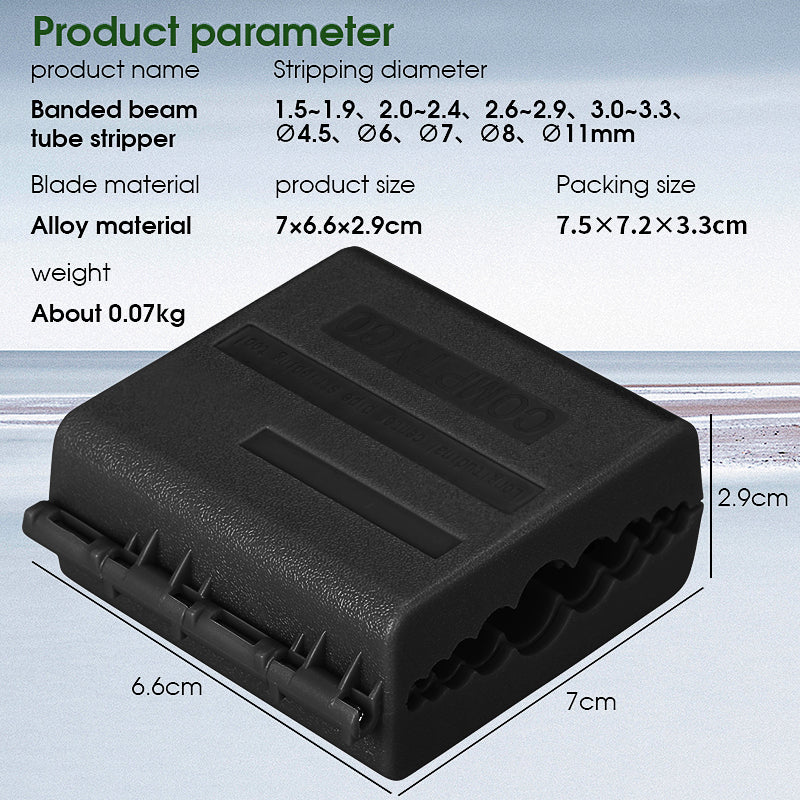 COMPTYCO FTTH Fiber Tool Loose Tube Slitter AUA-09 Ribbon Longitudinal 2-in-1 Cable Jacket Stripper 1.5-11mm Fiber Strip