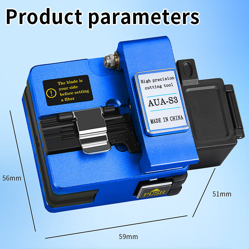 COMPTYCO High Precision Fiber Optic Cutter for Fusion Splicing with Waste Fiber Box AUA-S3 SKL-S3 Hot Melt Optical Fiber
