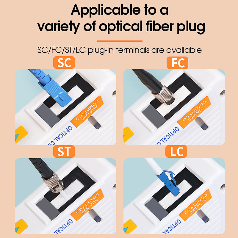 COMPTYCO AUA-550 White Cable Cleaning Tool 550 Times SC FC ST LC Connector Cleaner Fiber Optic Cleaning Box Fiber Optic 