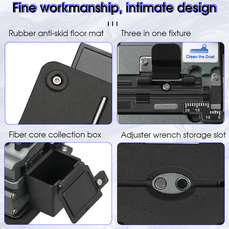 COMPTYCO AUA-X3 High Quality Fiber Optic Cutting Machine Manual Knife Return 3in1 Fixture Hot Melt FTTH Tool Fiber Optic