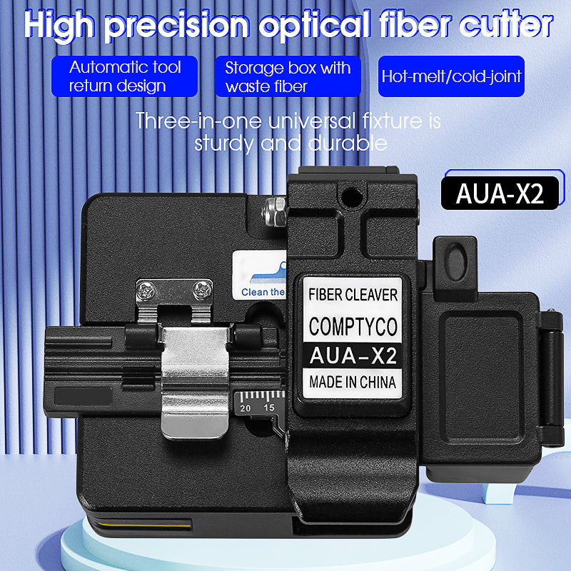 COMPTYCO High Quality AUA-X2 Fiber Cutting Machine Black Automatic Return Fiber Cutting Machine Hot Melt Optical Fiber C