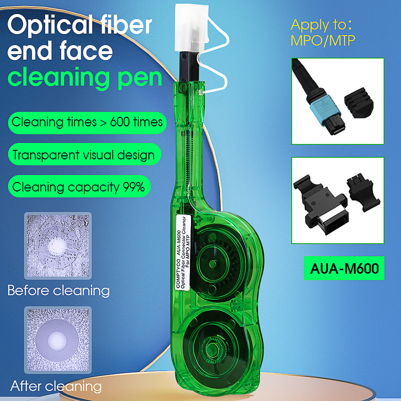 COMPTYCO AUA-M600 Fiber Optic Cleaning Pen 600 Times Fiber Optic One-click Cleaner MPO/MTP Connectors Fiber Optic Cleane
