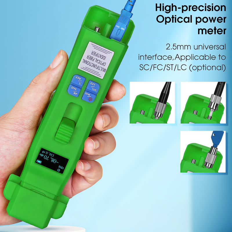 COMPTYCO MINI Charging Type Live Detector Identifier OFI+OPM+30mw VFL+LED 4 in 1 Tester SM MM Fiber Cable Optic Fiber Id