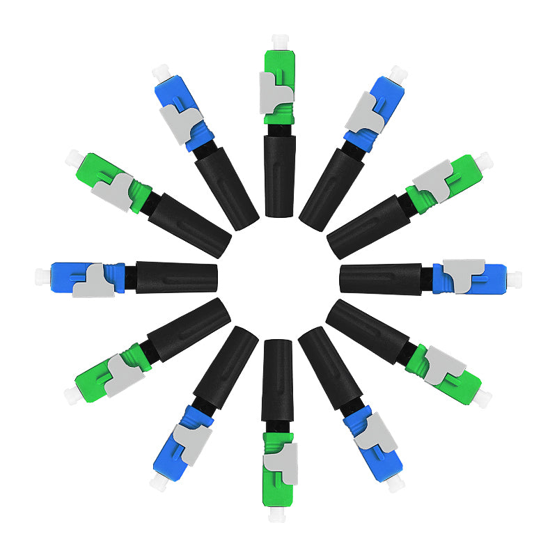 High Quality FTTH Click Connectors SC/UPC SC/APC Fiber Cable Skin Cold Splicing Device Single Mode Fiber Optic Quick Con