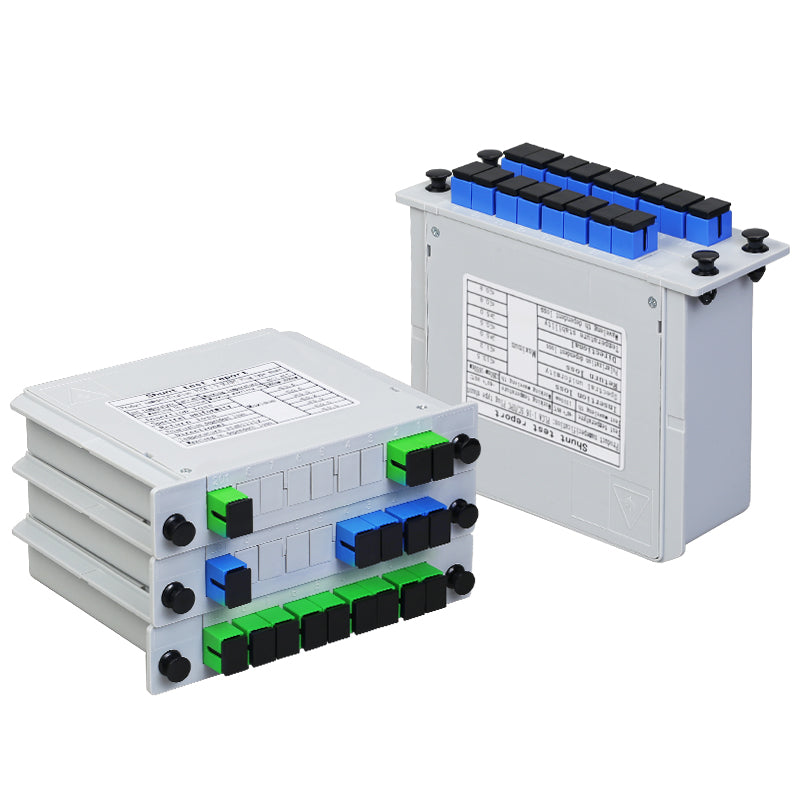 SC/UPC SC/APC PLC Splitter 1x2 1x4 1x8 1x16 Fiber Optic Splitter Box Cassette Card Inserting FTTH Fiber Optical Coupler 