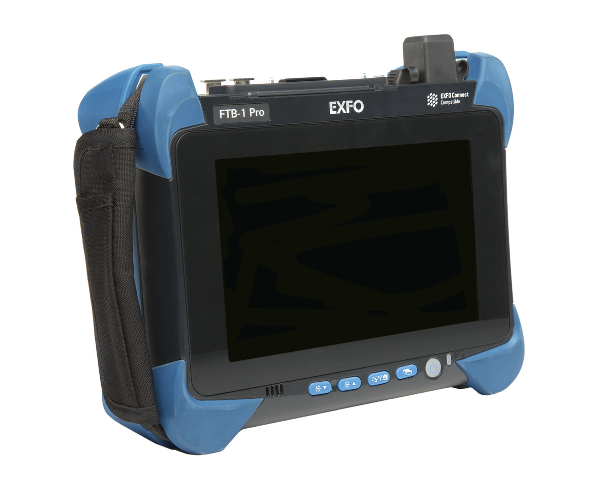 EXFO FTB-1v2 Pro platform, front view; carrier and installed options are configuration-dependent.