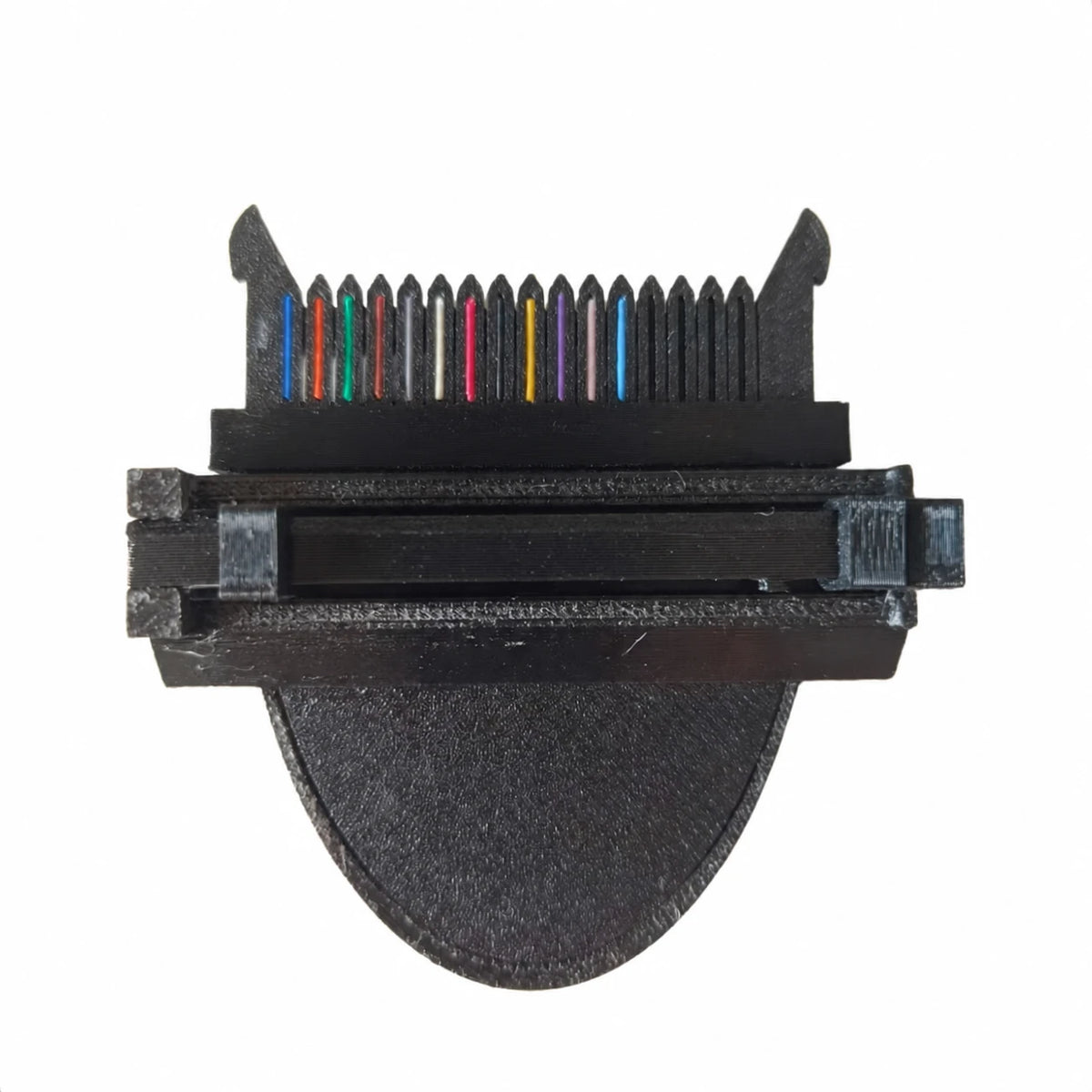 16-slot fiber ribbonizing tool with 12 color markers, front view