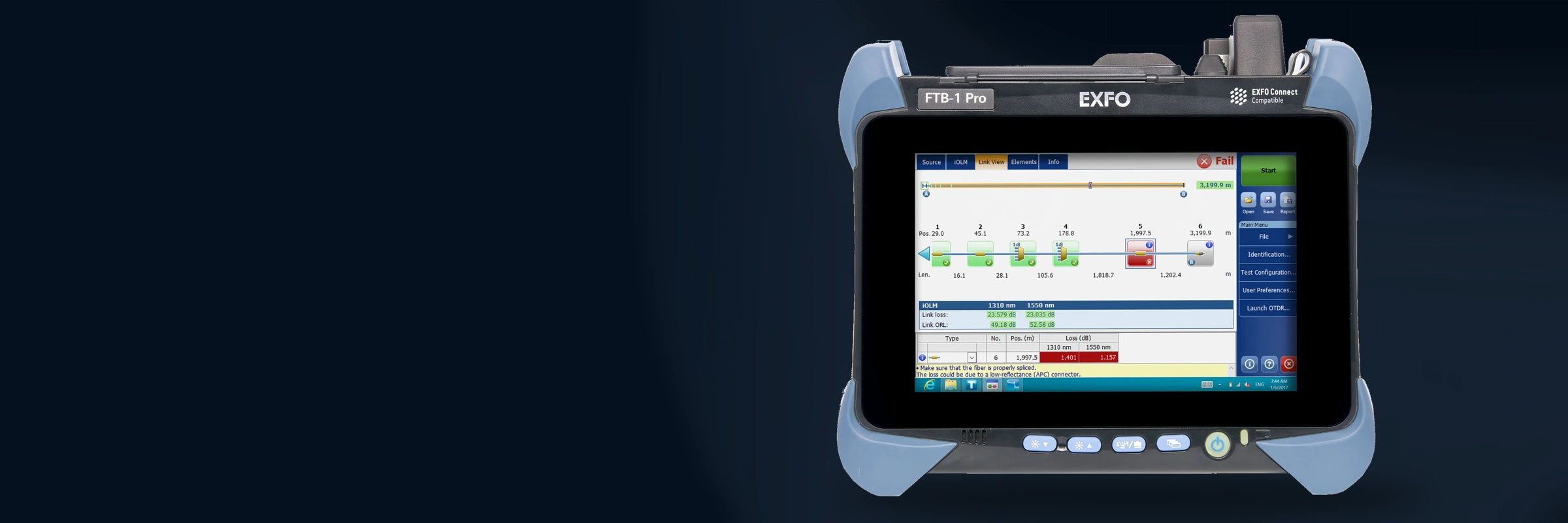 OTDR testing for fiber networks